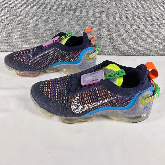 NIKE AIR VAPORMAX 2020 FLYKNIT WOMEN’S SIZE 6.5 DEEP ROYAL BLUE MULTI-COLOR - Picture 2 of 13